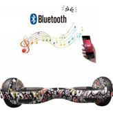 Elektrikli Kaykay Bluetoothlu Hoverboard 6.5 Inch Grafity Desenli Akıllı Denge Özelliği - D14