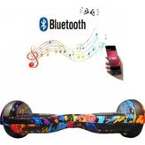 Elektrikli Kaykay Bluetoothlu Hoverboard 6.5 Inch Grafity Desenli Akıllı Denge Özelliği - D26