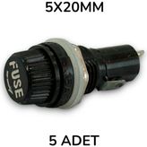 Elektromall 5X20 Panel Tipi Sigorta Yuvası - 5 Adet