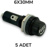 Elektromall 6X30 Panel Tipi Sigorta Yuvası - 5 Adet