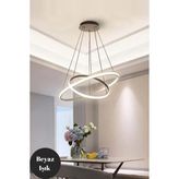 Elektroyou Robin Gri 2'li Beyaz Ledli Modern Avize
