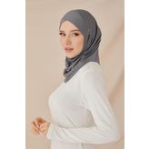 ELF PRIVE Çapraz Hijab Bone-antrasit