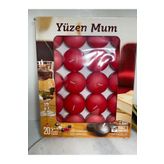elif aksesuar Kırmızı Yüzen Mum 20 Li