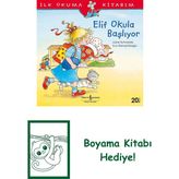 Elif Okula Başlıyor + Boyama Kitabı