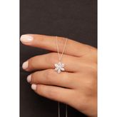 Elika Silver 925 Ayar Gümüş Lotus Çiçeği Kolye