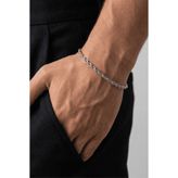 Elika Silver Erkek Burgu Model Çelik Bileklik