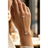 Elika Silver Kadın Zirkon Taşlı Gold Lotus Şahmeran