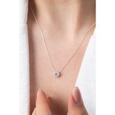 Elika Silver Tek Taşlı 925 Ayar Gümüş Kolye
