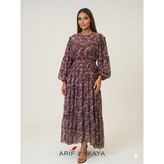 Elikra Aky 252 Şifon Elbise - Standart - Bordo