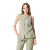 Eliş Şile Bezi Kolsuz Melis Yazlık Müslin Bluz Zeytin Yeşili, 3XL, 513.01, Zeytin Yeşili, Kadın