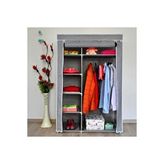 ELİT YANDAN RAFLI ÇELİK PROFİLLİ BEZ DOLAP - GRİ