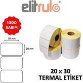 Elitrulo Barkod Etiketi 20X30 Termal - 1000 Adet - 1000li