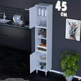 Eliusta Bade 45 Cm 2 Kapaklı Açık Raflı Çok Amaçlı Mutfak Kiler Dolabı Banyo Dolabı Boy Dolabı 45X213x32 Cm