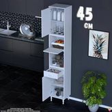 Eliusta Çağıl 45 cm Çok Amaçlı Organizer Dolap - Mutfak Kiler Banyo Antre Hobi Dolabı Beyaz 45X226X32 cm