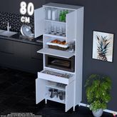 Eliusta Çağıl 80 cm Çok Amaçlı Fırın Dolabı - Mutfak Kiler Banyo Antre Hobi Dolabı 80X226X32 cm - Beyaz