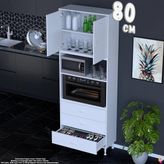 Eliusta Defne 80 cm Fırın Uyumlu 3 Çekmeceli Çok Amaçlı Mutfak Kiler Banyo Organizer Çocuk Odası Dolabı - Beyaz