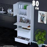 Eliusta Ekin 80 Cm Bakliyat Dolabı Kahve Köşesi 3 Çekmeceli Çok Amaçlı Mutfak Kiler Banyo Dolabı