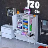 Eliusta Lal 120 Cm Beyaz Çok Amaçlı Banyo Ve Mutfak/Kiler Dolabı ((80+40)X160x32,5 Cm)
