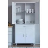Eliusta Luma Kapaklı & Çekmeceli Banyo Dolabı 80 Cm Genişlikte Beyaz Dolap 80X173x32,5 Cm Depolama Dolabı