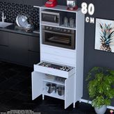 Eliusta Miray 80 cm Mutfak Standı Fırın Dolabı Çok Amaçlı Dolap Beyaz Kiler Banyo Dolabı 80X194X32 cm