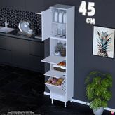 Eliusta Mona 45 cm Tam Kapaklı Sepetli Çok Amaçlı Mutfak Kiler Banyo Kirli Çamaşır Dolabı Oyuncak Dolabı - Beyaz