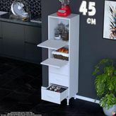 Eliusta More 45 Cm Çok Amaçlı Organizer Mutfak Kiler Banyo 2 Kapaklı 3 Çekmeceli Mutfak Dolabı 45X150x32 Cm