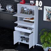Eliusta Nexa 80 cm 2 Çekmece 4 Kapaklı Çok Amaçlı Mutfak, Bakliyat ve Kahve Köşesi Banyo Dolabı 80X181X32 cm - Beyaz