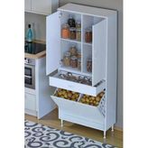 Eliusta Pine 80 Cm Genişlikte Dolap 80X171x32,5 Cm Banyo/Mutfak Dolabı İki Kapaklı Sepetli Dolap