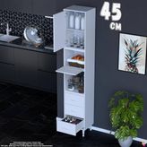Eliusta Roven 45 cm 3 Çekmeceli Çok Amaçlı 2 Kapaklı Mutfak Kiler Banyo Organizer Çocuk Odası Dolabı - Beyaz