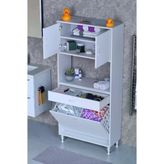Eliusta Seris Sepetli Ve Çekmeceli Banyo Dolabı G:80 Cm Çok Amaçlı Beyaz Düzenleyici 80X173x32,5 Cm Dolap