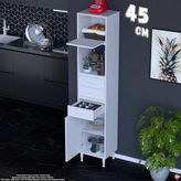 Eliusta Vario 45 cm Çok Amaçlı Mutfak, Bakliyat ve Kahve Köşesi Organizer Modülü Banyo Dolabı- 45X194X32 cm - Beyaz