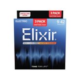 Elixir 009-042 Nanoweb Elektro Gitar Teli Ekonomik 3'lü Set 16566