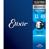 Elixir® POLYWEB® kaplamalı elektro gitar telleri, orta boy (.011-.049)
