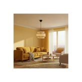Elizim Home Lighting Silindir Hasır Görünümlü Abajur Sarkıt Avize