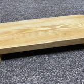 ELLDOO Çiftlik Evi Ahşap Yükseltici, Mutfak Tezgahı Banyo Ev Dekoru için Ahşap Ayaklı Stand, Dekoratif Yükseltici Teşhir Tepsisi Tezgah Düzenleyici, Lavaboda Sabun için, Doğal Ahşap