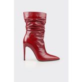 Elle Shoes Bordo Deri Kadın Klasik Bot
