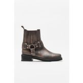 Elle Shoes Kahve Deri Kadın Western Bot