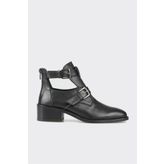 Elle Shoes Siyah Deri Kadın Klasik Bot