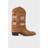 Elle Shoes Taba Deri Kadın Western Bot