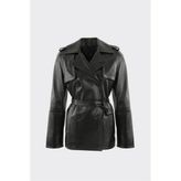 Elle Siyah Kadın Deri Ceket - XL