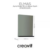 Elmas Ayna Ve Etajer 45 Cm Beyaz-Siyah