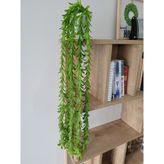 Elmas Saksılı 5 Dallı Yoğun Yapraklı Yapay Bitki Çiçek Sarkıt Dekor (75 Cm) - Beyaz