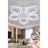 Elora Home Yaprak Model beyaz 5"li Ledli 3 Renk Modu Kristal Salon Mutfak Yatak Çocuk Odası Avize