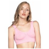 Emay Dikişsiz Kalın Askılı Büstiyer, Pembe, M