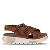 EMBER-G Kadın Deri Sandalet Taba