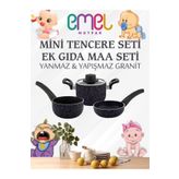 EMEL 12 Cm Mini Tencere Seti (EK GIDA MAMA SETİ)