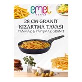 EMEL 28 Cm Granit Kızartma Tavası
