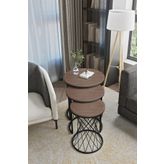 EMGA HOME Zenith Zigon Sehpa - Ceviz