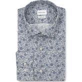 Emnana Çiçekli Desenli Regular Fit Print Gömlek - 44 - Lacivert