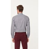 Emnana Desenli Gri Slim Fit Print Gömlek - 42